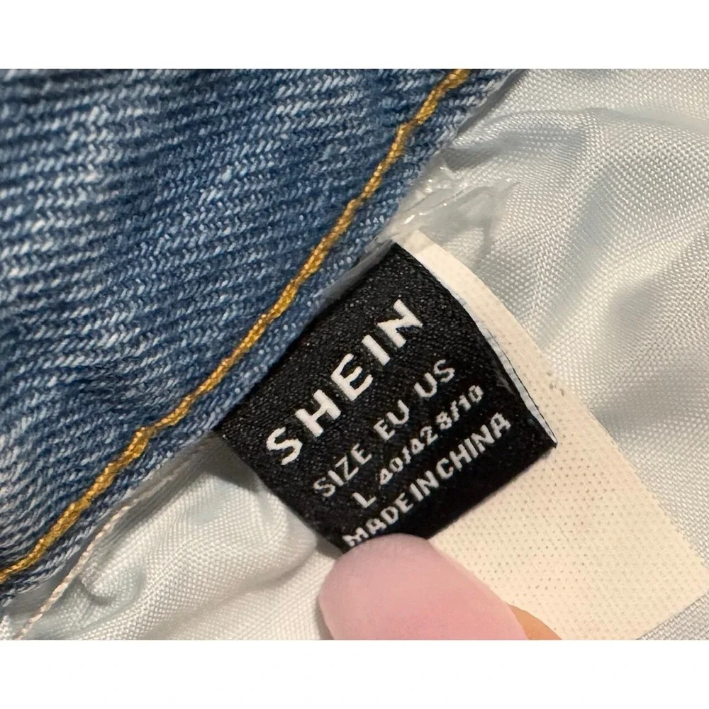 SHEIN distressed denim